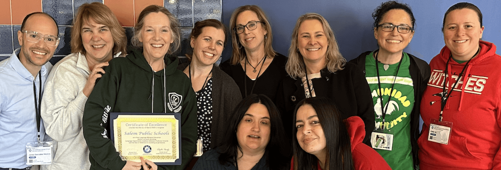 Salem Public Schools MABE Certificate of Excellence