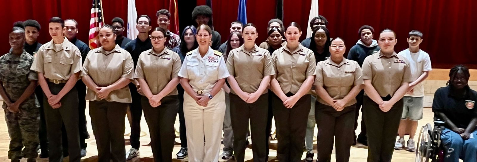 Admiral Jacquelyn McClelland Visits Salem High School JROTC