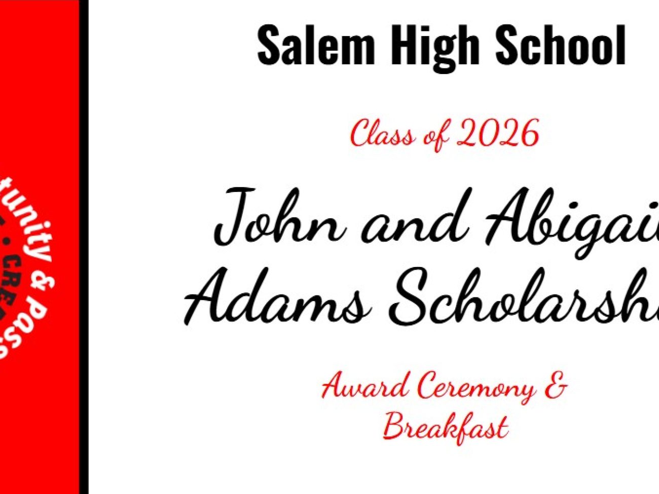 2026 John and Abigail Adams Scholarship