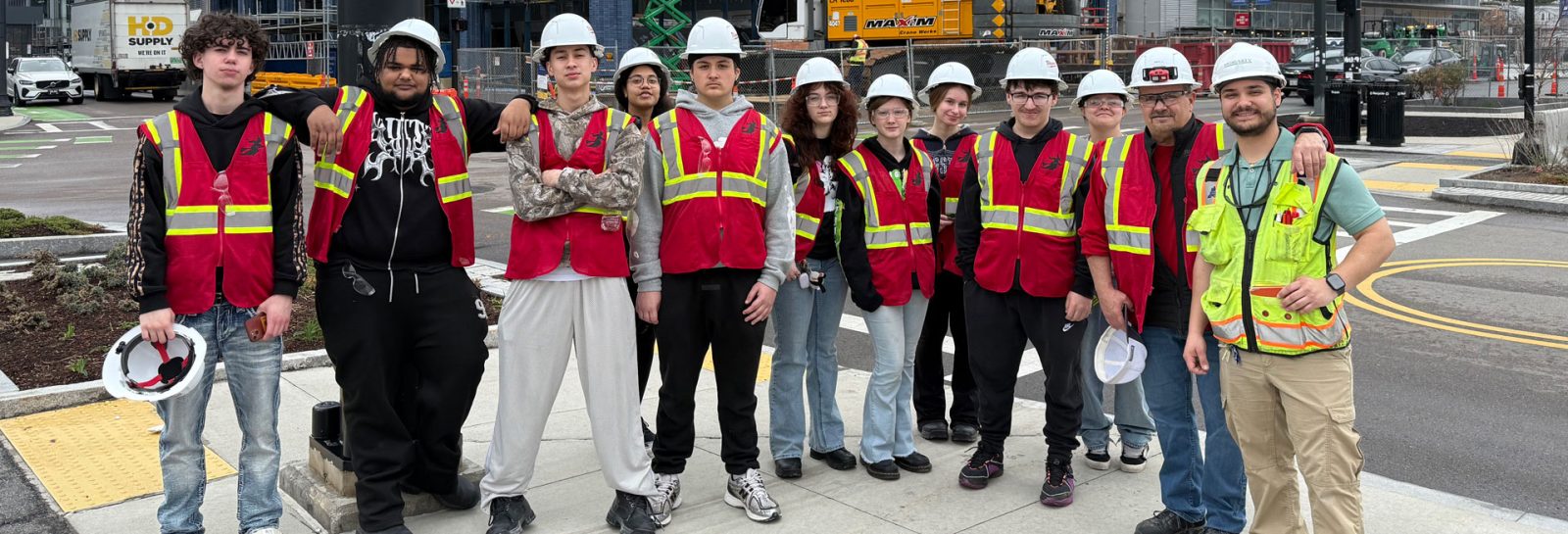 SHS students tour new balance strider hotel project
