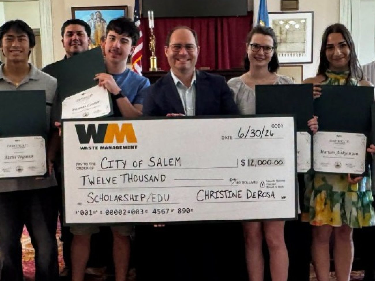2026 City of Salem Waste Management Scholarships