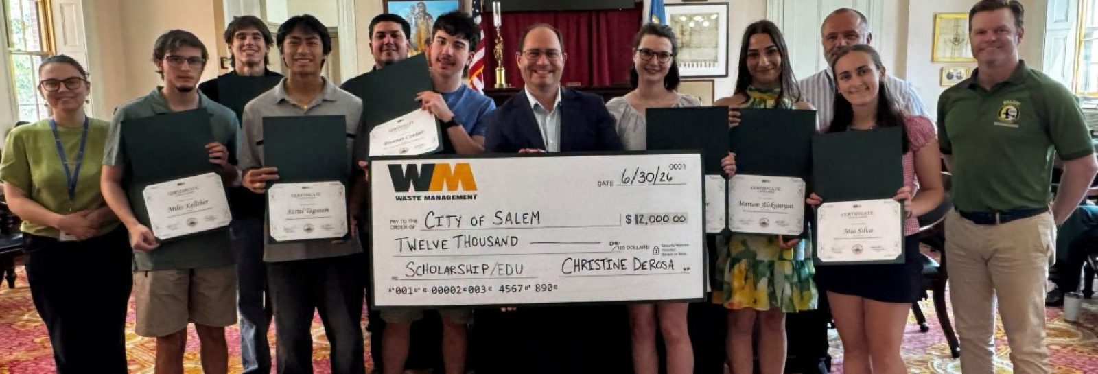 2026 City of Salem Waste Management Scholarships